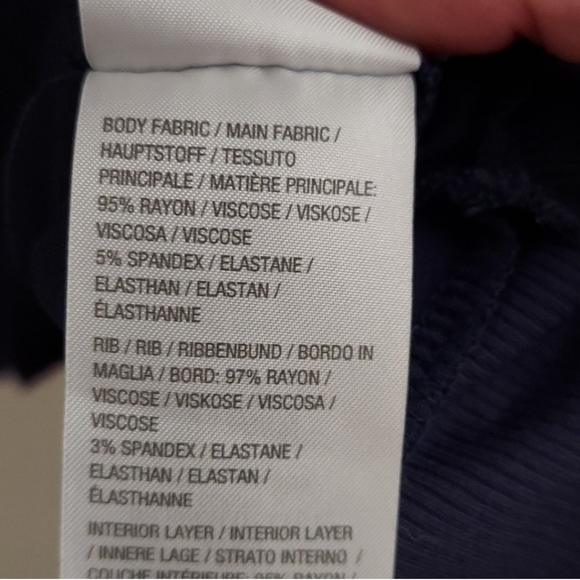 LOGO BY LORI GOLDSTEIN Navy Blue Pullover Short Sleeve Split Back Tunic - Picture 13 of 13